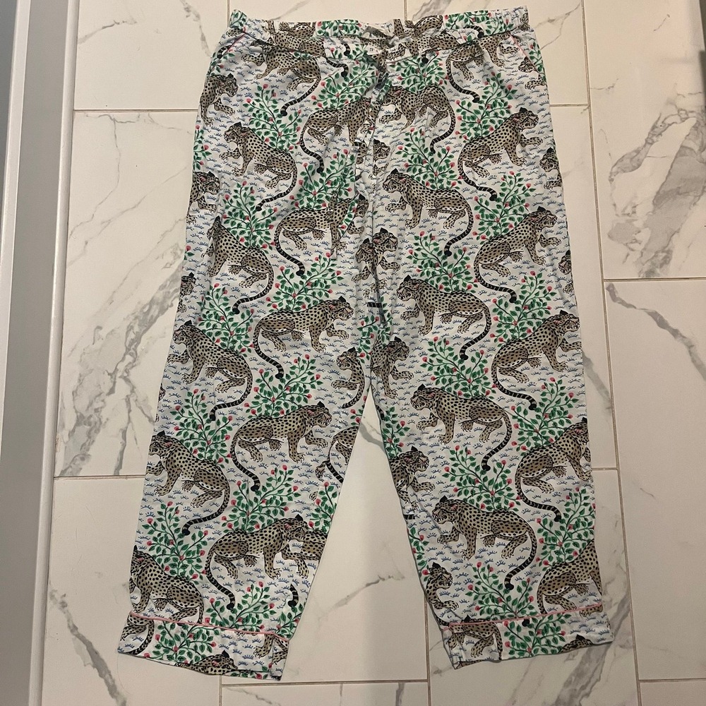 Printfresh Organic Cotton Pajama Pants Leopard Bagheera Women's 2X